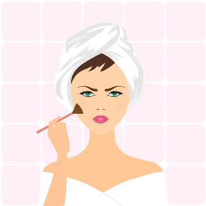 applying makeup