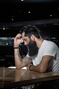 man with long beard